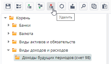 Рисунок 54 Удаление аналитики