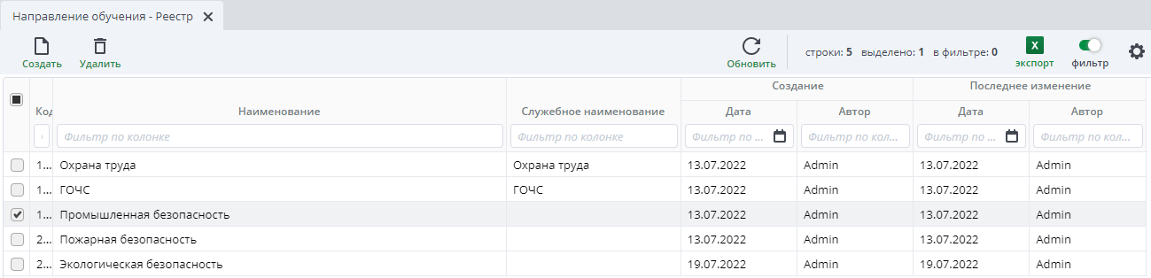 Направление