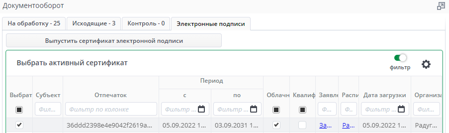 Рисунок 3 Пример созданного сертификата