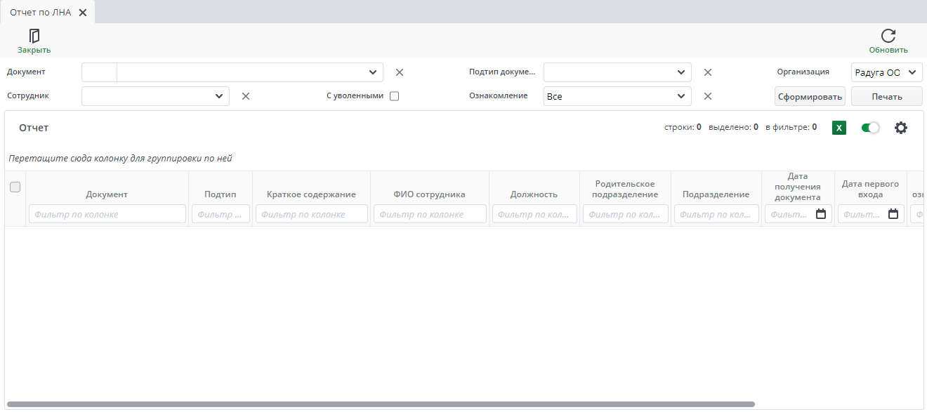 Рисунок 18 Отчет по ЛНА
